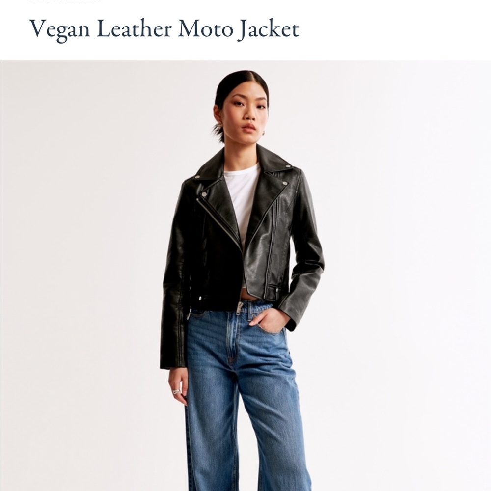 Abercrombie Vegan Leather Moto Jacket NWT